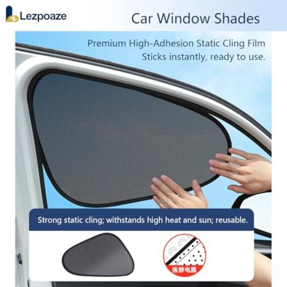 2PCS Breathable Mesh Car Side Window Sun Shade Window Mesh Sun Shade Front Side Windows