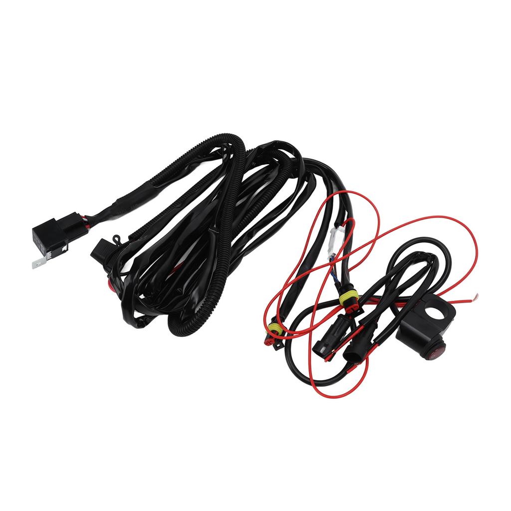 Motorcycle Handlebar Button Switch LED Fog Light Switch Harness Waterproof for ATV Dirt Bike