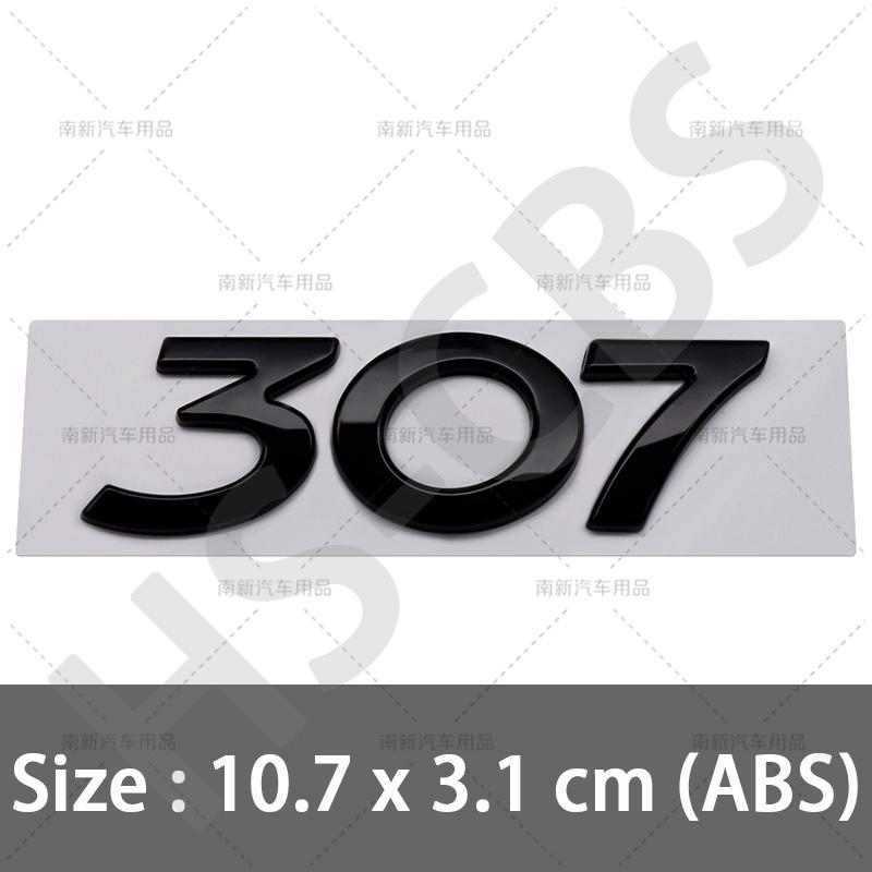 SQOB1 ABS 206 207 301 308 Rear Trunk Logo 307 508 3008 2008 4008 5008 Emblem Badge For Peugeot Car Styling Tailgate Emblem Stickers