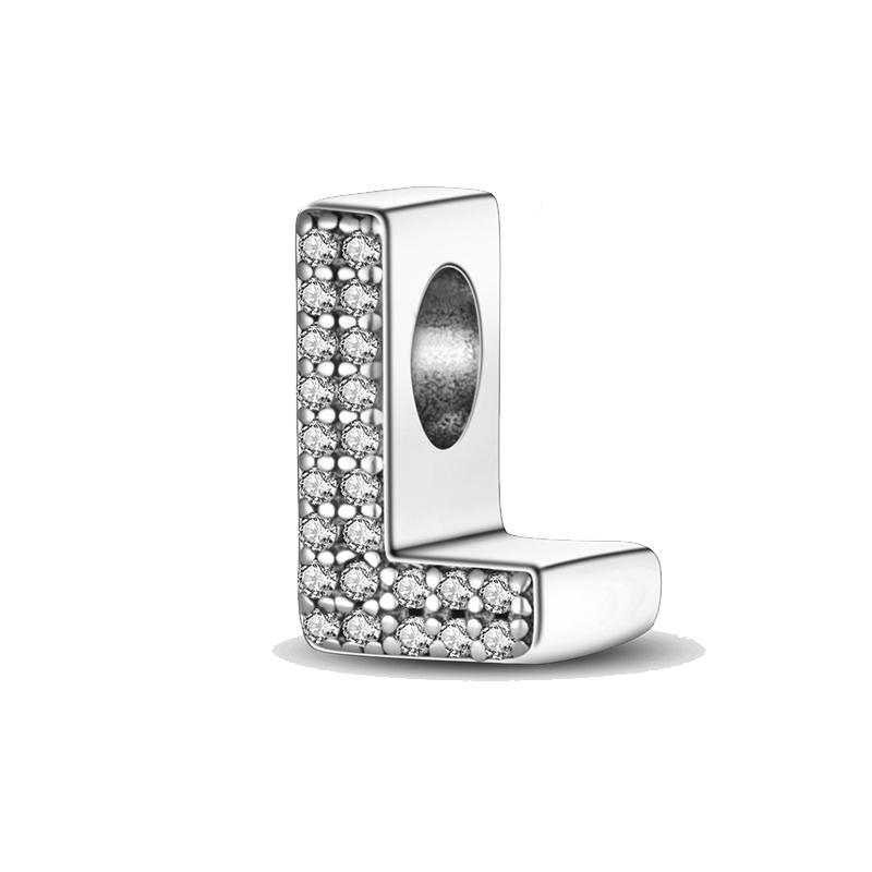 Copper Yellow Love 26 Letters Diy Love Charms Beads Fit 4Mm Hole Diameter Bracelets Fine Birthday Jewelry Gift