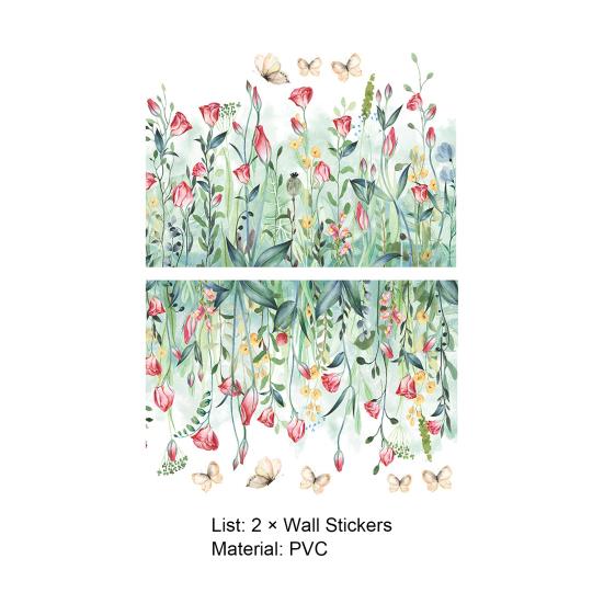 2Pcs Portable Background Sticker Anti-fade Fashion Baseboard Bedroom Entrance Wall