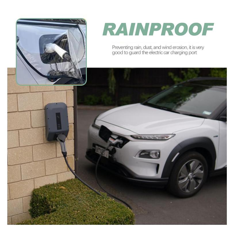 EV Charger Port Cover Fashion Electric Car Charger Plug Cover Outdoor Waterproof Winter Snow Rain Magnetic Attachment