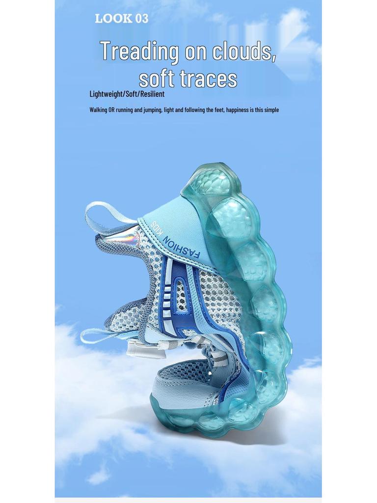 Scarpe da Corsa Traspiranti in Rete per Bambini - Unisex, Ammortizzazione ad Aria, Suola Morbida, Design alla Moda per la Primavera, Adatte a Bambini di Mezza Età e Grandi