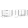 VidaXL Chenil Extérieur Acier avec Toit 16,94 m² Enclos Niche Cage pour Chiens 3082295