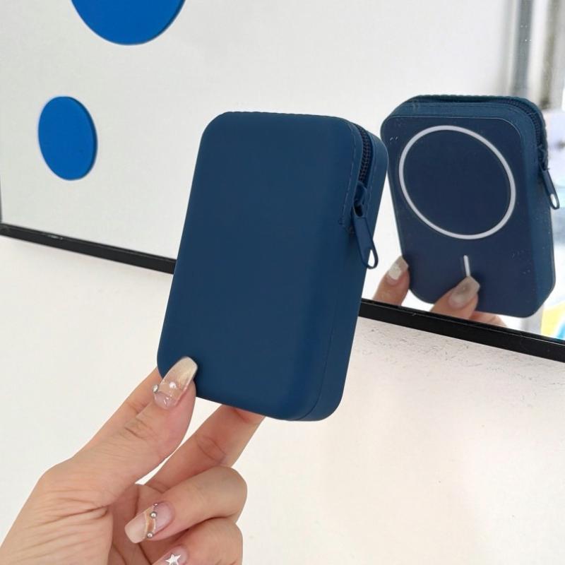 Lightweight Coin Purse Phone Holder Silicone Magnetic Wireless Charging Stand Case for Outdoor Camping Phone Support