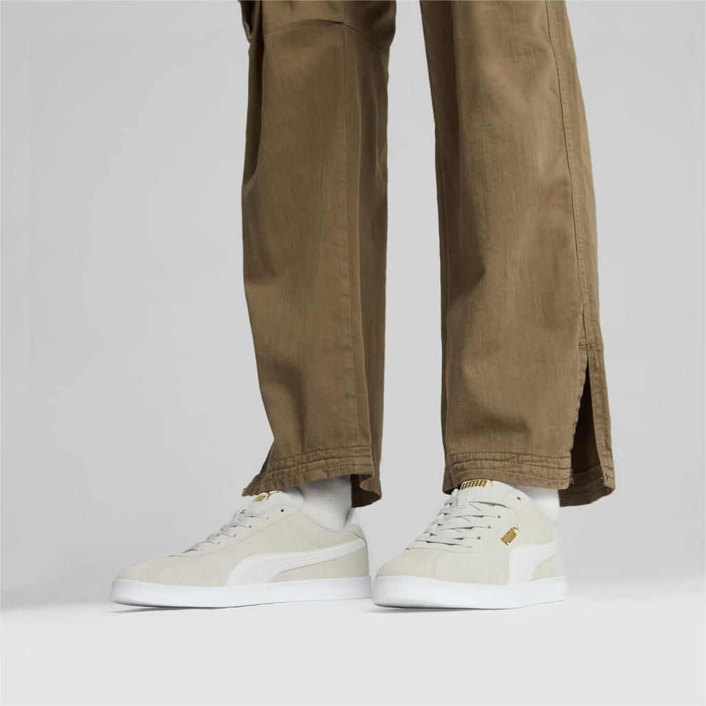 Кросссовки Puma Club II Suede ледниковый серый/белый/золотой