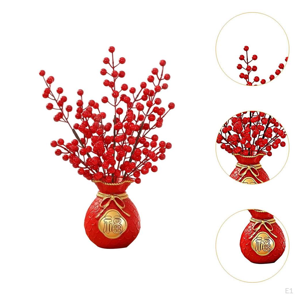 Chinesische Jahresdekoration Künstliche Topfpflanze Foto-Requisite Tischmittelstück