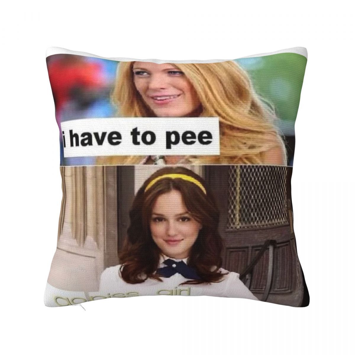 

I Have To Pee Go Piss Girl Cushions Body Pillow Anime Home And Decoration Pillow Case Pillow Cover 12x12Inch