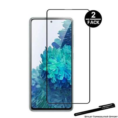 Protective Film - Toproduits® - Samsung Galaxy S20 FE - Tempered Glass - 2 Pack - Black Edges