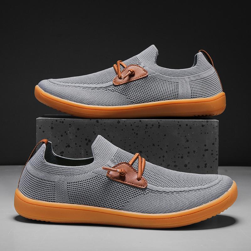 New Men Athletic Shoes Mesh Breathable Daily Wear Shoes Outside Soft-Soled Walking Footwear Lightweight Plush Comfort Men Athletic Shoes