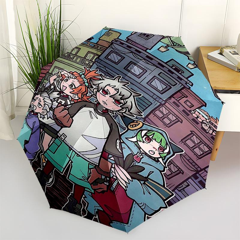 

1pc Outdoor Umbrella with Hunter x Hunter Characters - Automatic Opening/Closing, Portable 3-Fold Design, 8-Rib Iron Frame - Perfect Gift for Fan