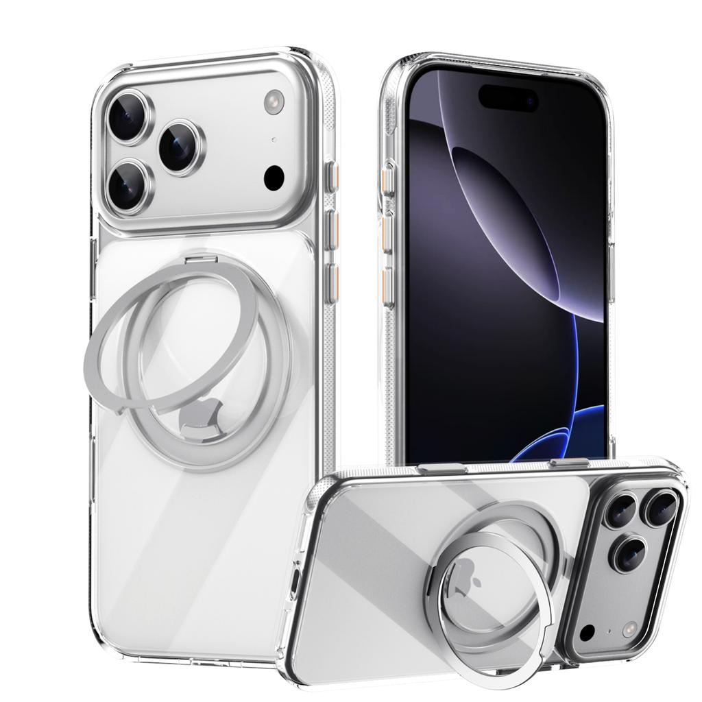 Dot Matrix Gear Decompression 360 Piovt Shell For iPhone 17 Pro Max Phone Case iPhone17Air Magnetic Bracket With Damping Sound
