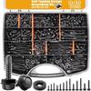 840pcs 410 Stainless Steel Self Drilling Screws Hex Washer Head Hex Nut Washer Kit  For Car