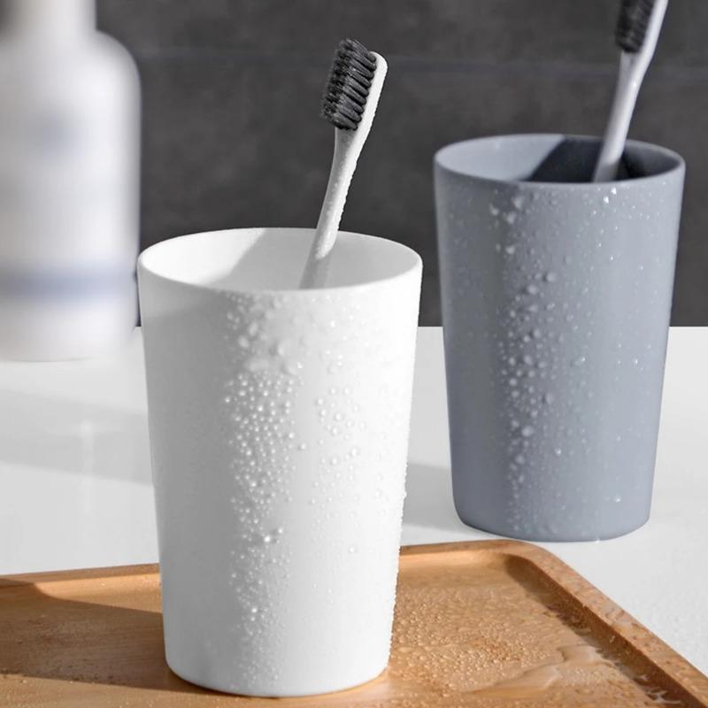 Simple Toothbrush Mouthwash Cups Durable Frosted Household Plastic Couple Mouthwash Cup Multipurpose Large Capacity Drinking Cup
