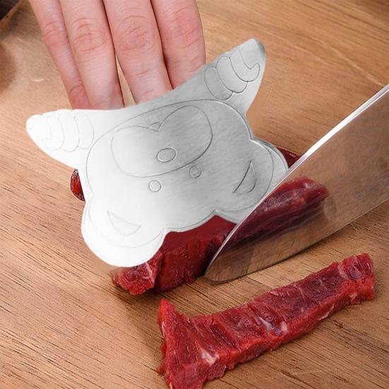 3Pcs Stainless Steel Finger Guard Adjustable Finger Guard Protector for Cutting Vegetables Meat And Fruits Ergonomic Anti-Cut Design Kitchen Safety