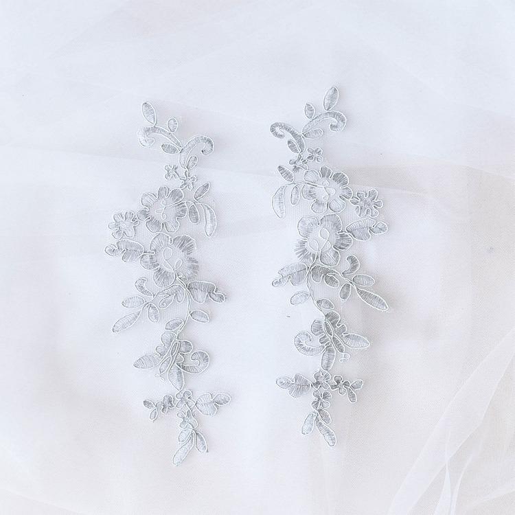 Wedding Dress With Flowers, White Car Bone Lace Flower Lace Accessories, Handmade Diy Jewelry Headgear Flower Patch