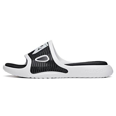 Comfortable Durable Rubber Sole Slide Sandals Men Footwear Black White 112131801-3
