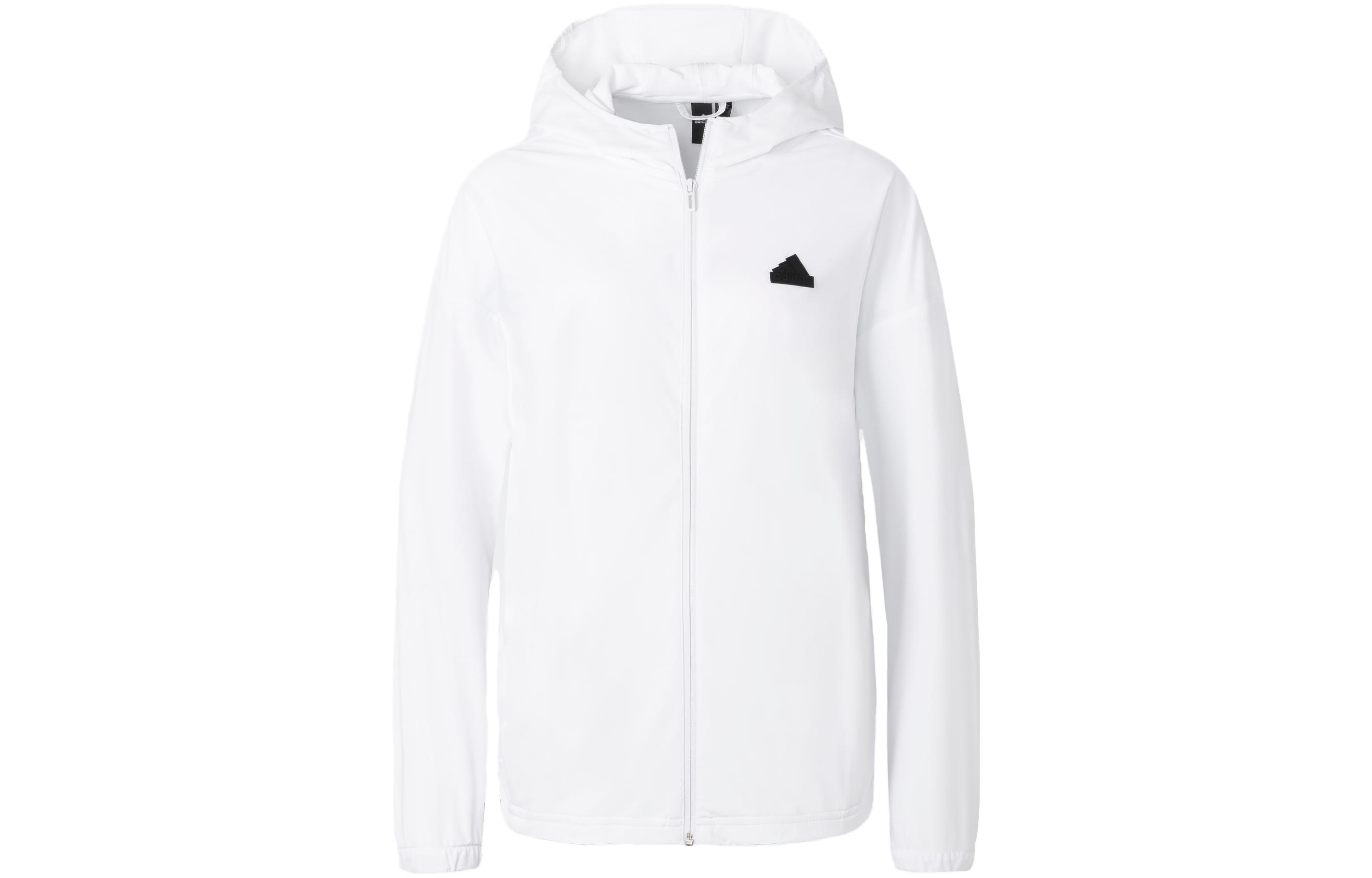 Adidas Jackets Women s White Hooded Moderate Other IT4355