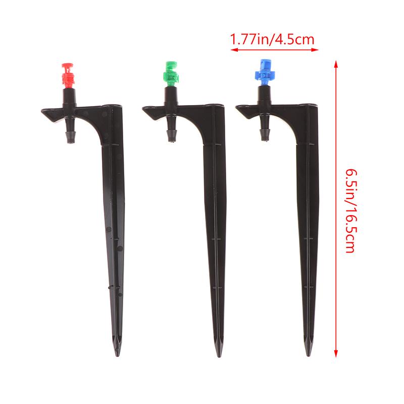 10Pcs 90/180/360 Degree Micro Misting Nozzle 16.5Cm Stake Hose Connector Greenhouse Garden Irrigation Watering Sprinkler