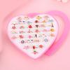 36pcs Adjustable Rings for Children Cartoon Rings Flower Animal Fashion Jewelry Girls Dress Up Rings Party Accessories