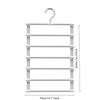 2pcs/3pcs Stainless Steel Ladder Trouser Rack 7-layer Telescopic Trouser Hanger Multifunctional Folding Trouser Hanger