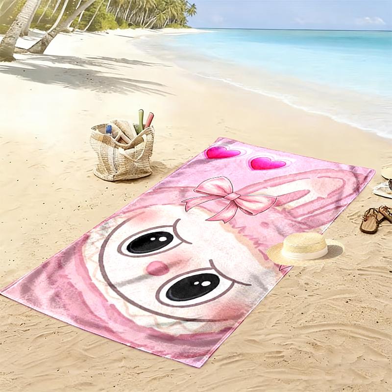 Asciugamano da Spiaggia LABUBU Adatto per Viaggi, Attività all'Aperto, Piscine, Yoga, Surf, Campeggio, Escursionismo, Palestra