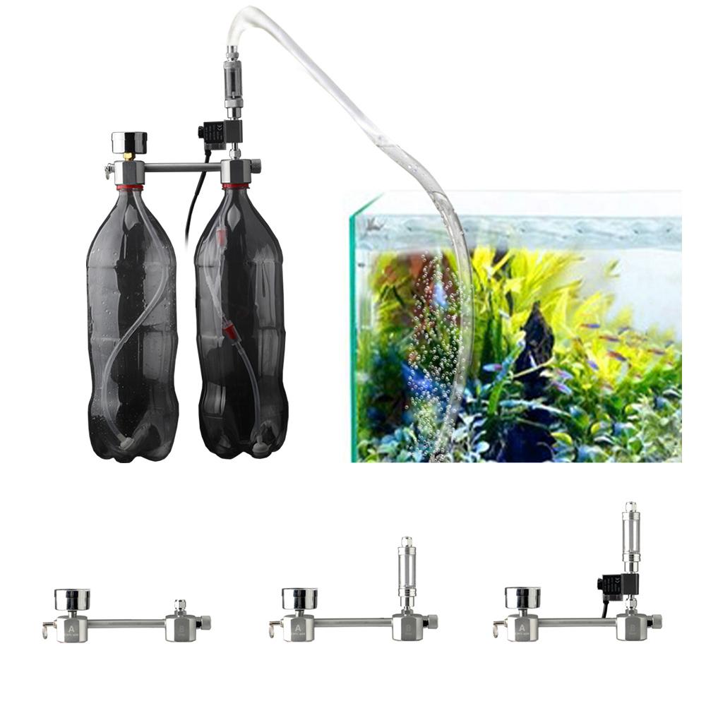 Aquarium DIY CO2 Generator System Kit CO2 Generator System with Solenoid Valve Bubble Counter & Check Carbon Dioxide Reactor Kit