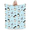 Warm BlanketBoy Girl Picnic Pingus Cute  Throw Blanket  Flannel Bedspread For Couch Bed Fluffy Sofa Bed Cover