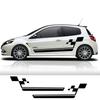 2PCS Car Side Door Skirt Stickers For Renault Clio RS R.S. 18 4 5 2012-2025 Racing Style Vinyl Decals Car Decoration Accessories