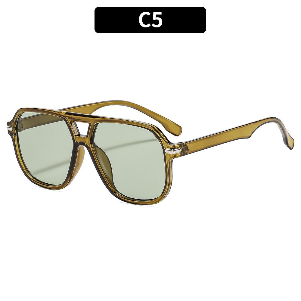Oversized Square Sunglasses Vintage Double Bridge Sun Glasses Women Trendy Luxury Brand Design Outdoor Shades Uv400 Eyeglasses