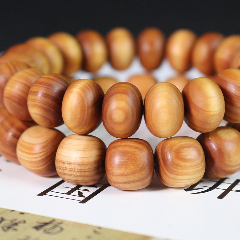 Yabai Handcrafted Aged Material Abacus Bead Bracelet for Men and Women