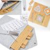 Thickened 2CM Bamboo Square Knitting Blocking Board Granny Square Artwork Knitting Blocking Mat with Non-Woven Storage Bag