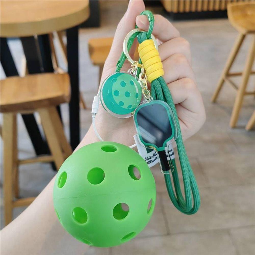 Detachable Pickleball Racket Pendant Acrylic Fitness Series Pendant  Bag Accessories
