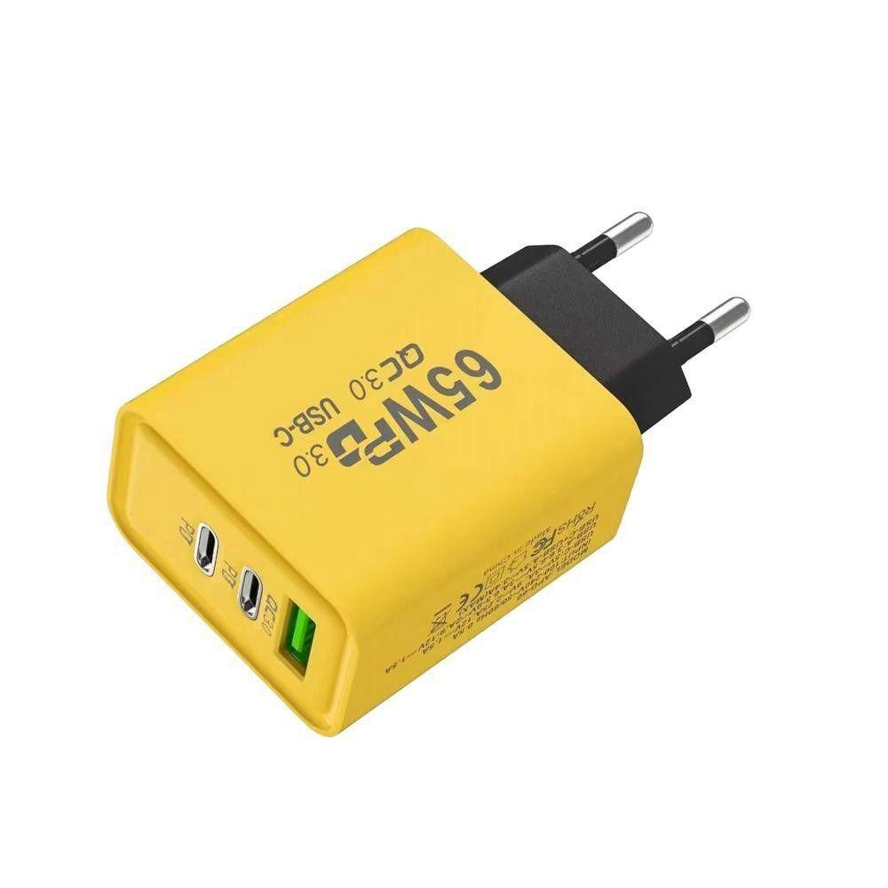 

1 USB Mobile Charger 2 Type-C Intelligent Charging Head Portable Multi Port Adapter EU