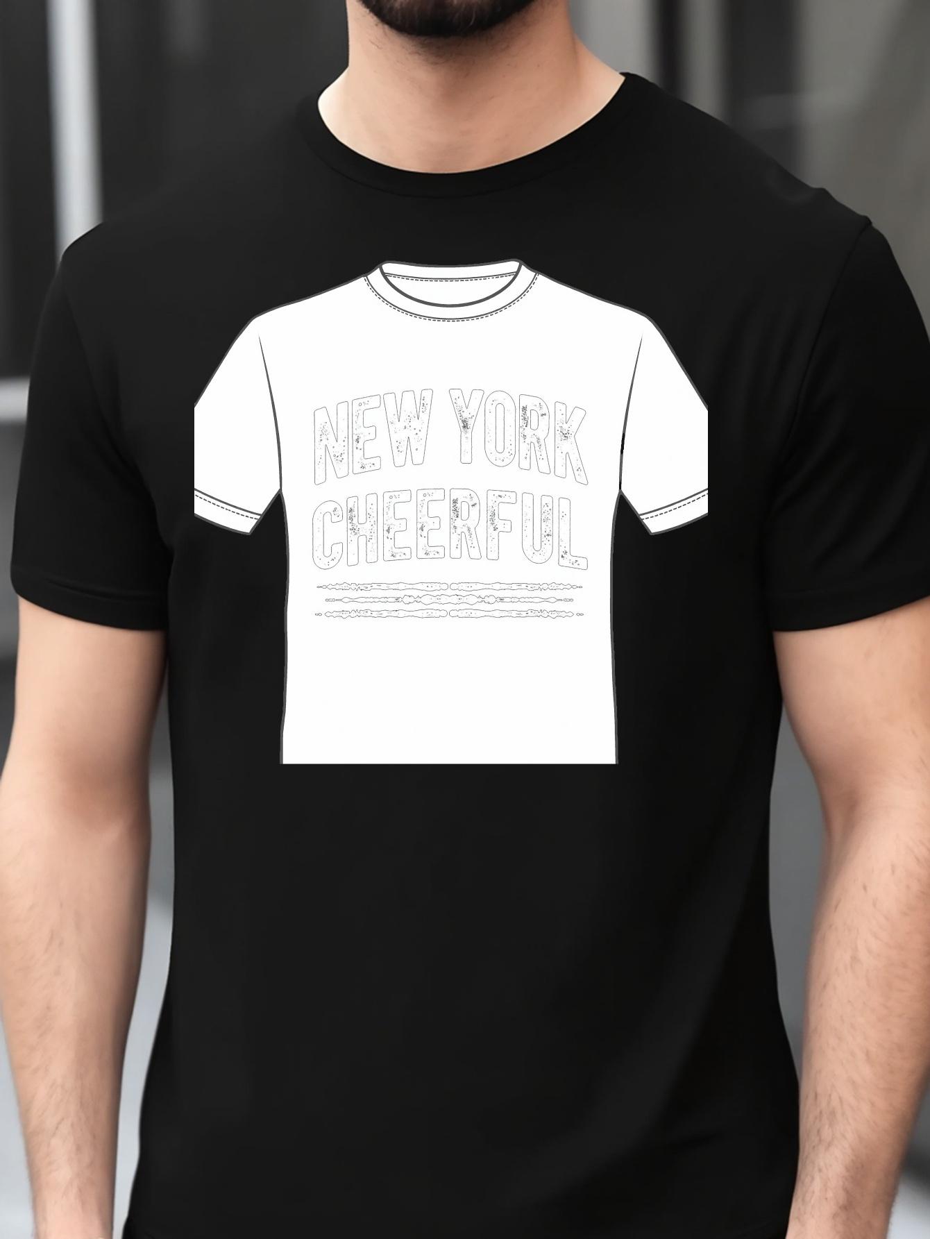 New York Cheerful Graphic T-shirt - Cotton Blend XXL
