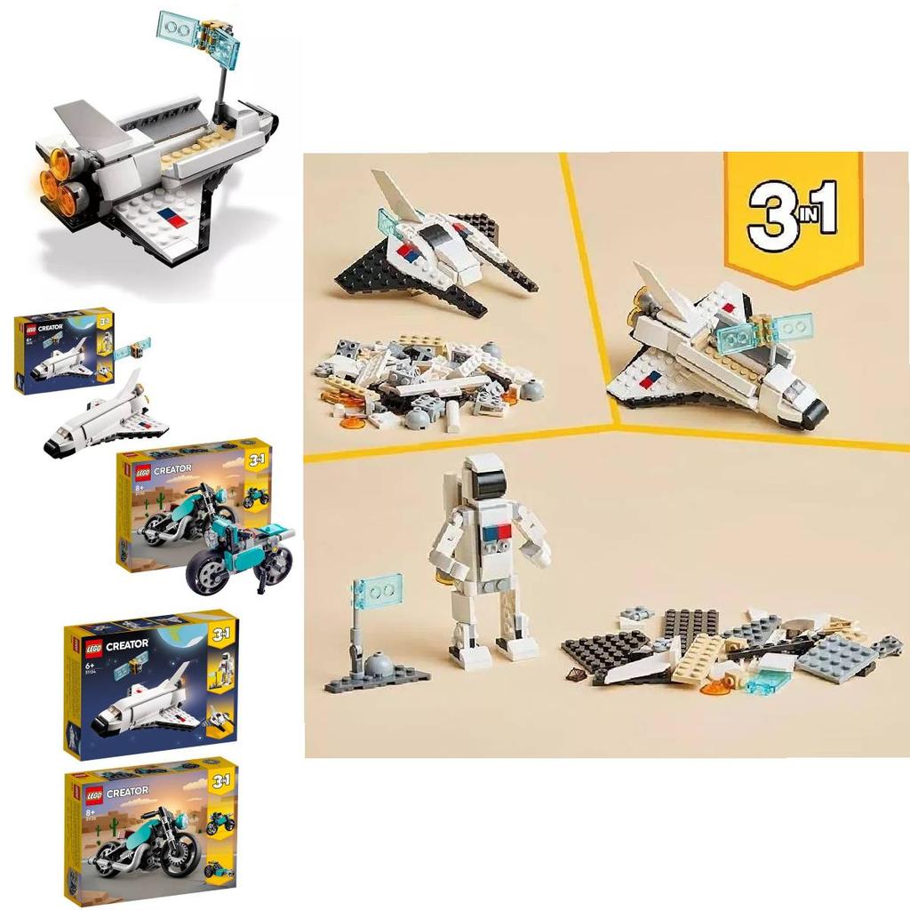 31134 Creative 3 In 1 Series Space Shuttle Building Blocks For Kids And Girls