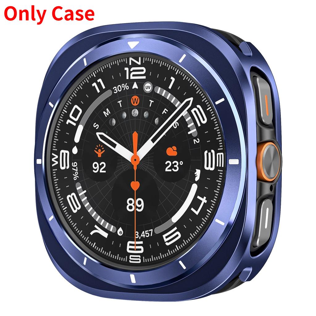 Pasek/Etui 2W1 dla Samsung Galaxy Watch Ultra(2025) 47mm Ultra(2025) 47mm Metalowa Stopowa Koperta Nylonowa Pętla Bransoleta Luksusowa Pokrywa