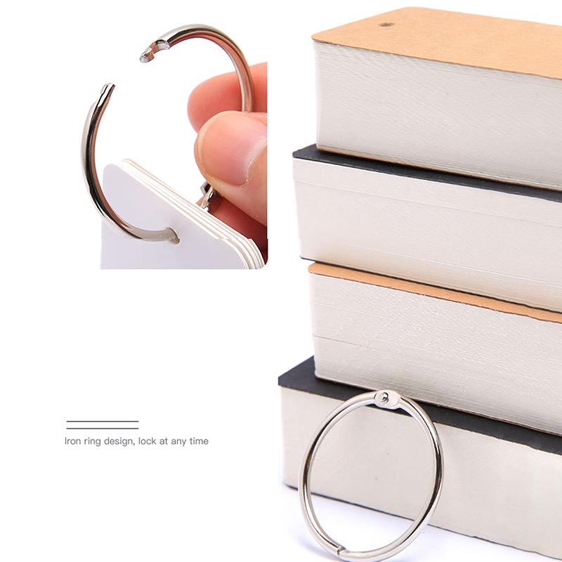 100Sheets Kraft Paper Blank Flashcards With Binder Rings Spiral Notepads Mini Notebooks Study Cards Book Kawaii Stationery