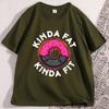 Gym Workout Kinda Fat Kinda Fit Funny Doughnut Tshirt for Man Casual Cotton Short Sleeve Tshirt Casual Streetwear Mens