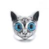 2026 Nicht verblassender Katzenring, Schmuck Hochwertiger Nischenschmuck Katzenkopf Zirkon