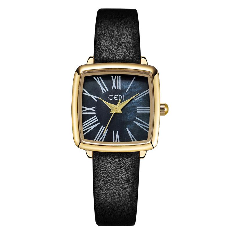 Light Luxury Fritillary Women'S Watch Retro High-Value Square Plate Women'S Watch High-End Fritillary Quartz Watch