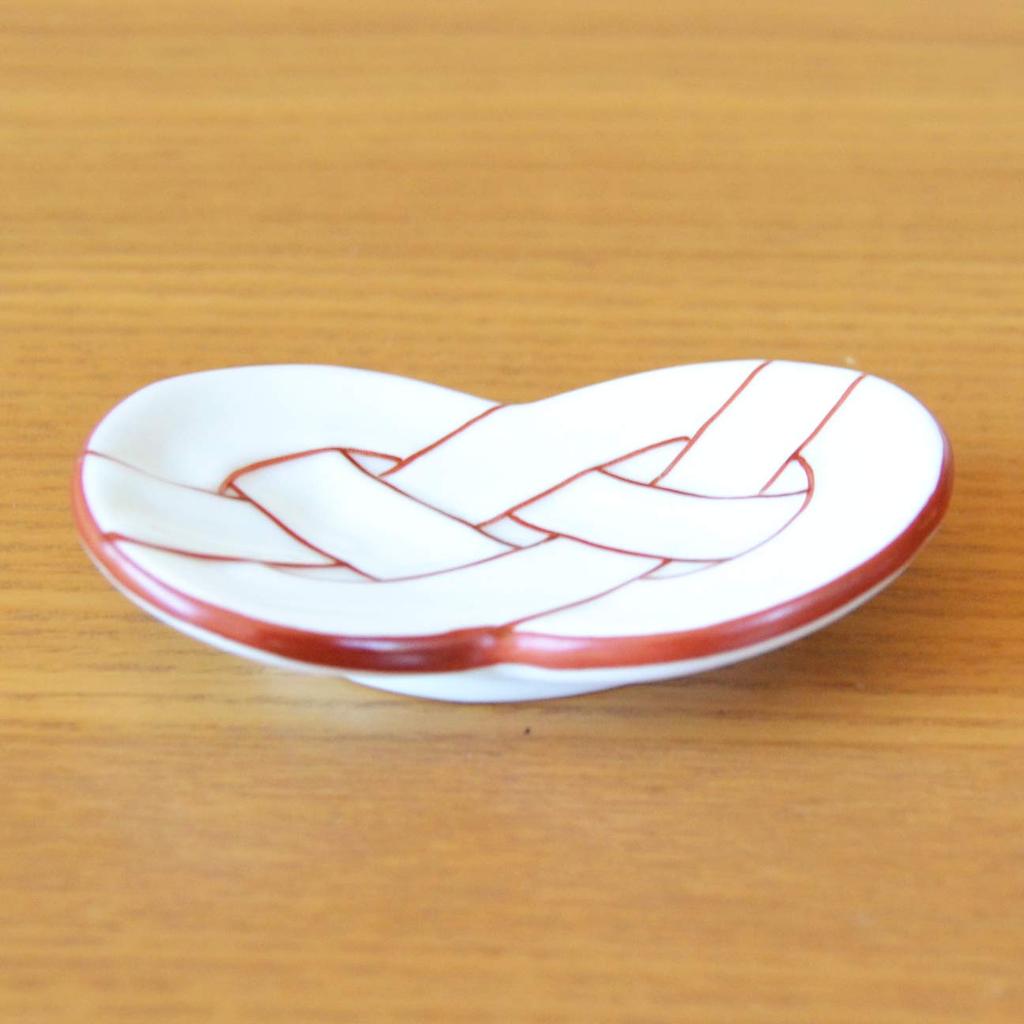 Set of 5 Chopstick Stylish and Arita Celebratory Vermilion Perfect for New Rests, Cute, Ware, Knot, Lines, Red, Year's