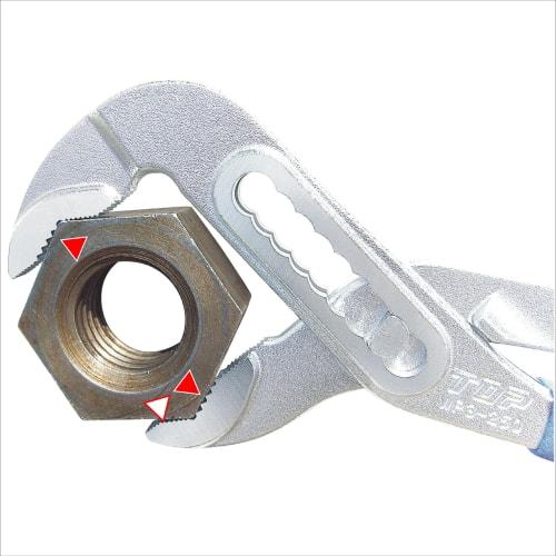 TOP Industrial (TOP) Three-Piece Water Pump Pliers, 6-51mm Opening, 9 Adjustable Positions, Forged, for Water Supply, Faucets, and Plumbing, WP3-250,