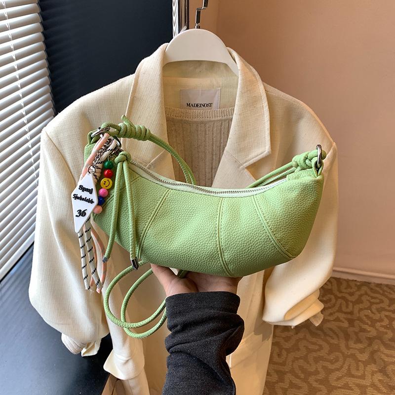 French niche bag women's 2025 new high-end shoulder messenger bag popular spring and summer versatile dumpling croissant