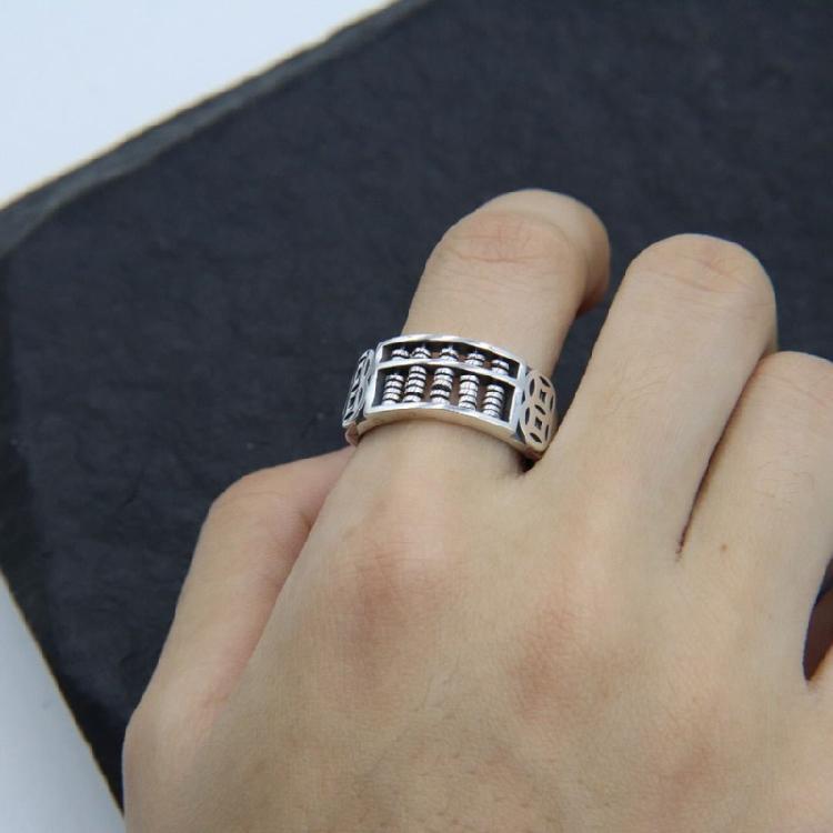 Personality Abacus Simple Match All Opening Female Ring Adjustable Opening