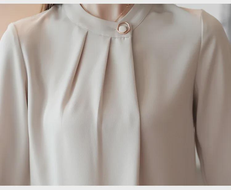 2025 Women's Korean Style Long-Sleeve Satin Chiffon Professional Shirt, Spring Collection