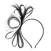 Natural Feather And Mesh Hair Accessory For Weddings Parties Comfortable Secure Fit Elegant Dance Headpiece