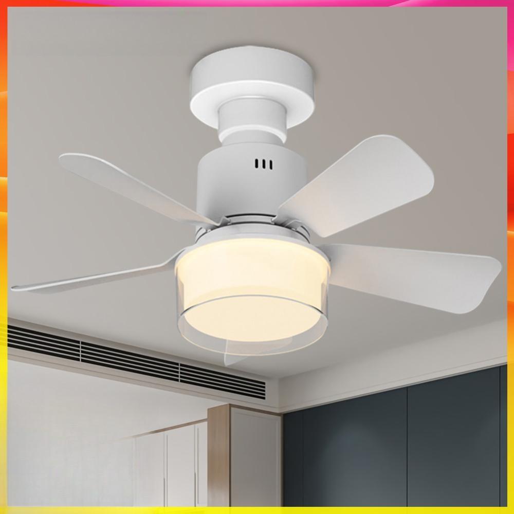 E27 Socket Fan Lamp Living Room Bedroom Dimmable RGB lighting Ceiling Fan Three Wind Speed Electric Ceiling Fan Light