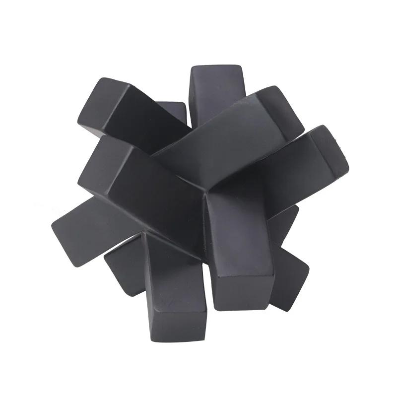 

Resin Handicrafts Geometric Square Cross Sculpture Spliced Blocks Decorative Figurines Home Decoration Accessories