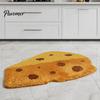 Cute Entrance Door Mat Croissant Bath Mat, Non-slip Absorbent Soft Bathroom Rug, Decorative Cheese Monstera Fluffy Imitation Cashmere Rug Leaf Machine